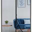 Yotache Narrow Magnetic Screen Door Fit Doors 28 x 80, Screen Size 30" x 81" Strengthened Fiberglass Mesh (Black)