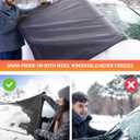 EcoNour Car Snow Cover Compatible for Honda Pilot | Windshield Cover for Ice and Snow with S-Hook Straps | Heavy-Duty 600D Oxford Winter Car Cover, Waterproof & Anti-Slip