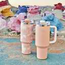 8 x 8Pack Replacement Straws for Stanley 40oz 30oz 20oz 14oz Tumbler, Airboat Reusable Clear Straws Compatible with Stanley Adventure Quencher Travel Mug Cup, Plus Cleaning Brush