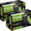 GLOVEWORKS HD Green Nitrile Gloves L, 8 mil Nitrile Disposable Gloves with Raised Diamond Grip, 2 Boxes of 100 Gloves L