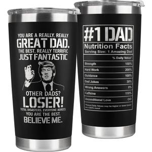 Dad Gifts from Daughter, Son, Kids - Fathers Day Gift for Dad - Birthday, Father's Day, Christmas Gifts for Dads - Father Gift Ideas - New Papa Daddy Stepdad Ideas - 20 Oz Black Tumbler