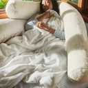 Buffy Wiggle Pregnancy Pillow  Full-Body Support, Plush Tie-able Design, Eucalyptus Lyocell Cover, Recycled Fill