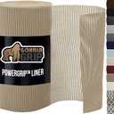 GORILLA GRIP powerGRIP Drawer Shelf and Cabinet Liner, Thick Strong Hold, Non-Adhesive Liners Protect Kitchen Cabinets and Cupboard, Bathroom Drawers, Easy Install, Breathable Mat, 24" x30', Beige
