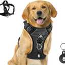 Emperor Pets Black Reflective Dog Harness for Large Dogs - No Pull Dog Harness with 2 Leash Clips, Premium Oxford Soft Padded Large Dog Harness, No Choke Design, Dog Harness for Large Dogs (L, Black)