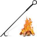 One-Piece Fire Poker for Fire Pit Outdoor 26in Manganese Steel