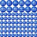 60 Pieces Motivational Stress Balls 2.5 Inch Inspirational Stress Relief Ball Bulk Hand Exercise Balls Encouraging Blue Foam Balls Anxiety Small Balls with Quotes for Kids Adults Teens, 12 Styles