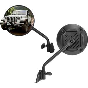 JOYTUTUS Doors Off Mirrors Compatible with 2018-2026 Wrangler JL & 2020-2026 Gladiator JT, Door Hinge Side 6 Inch Mirror, Broad vision No Vibrate & Wobble