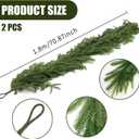6 FT Christmas Garlands Norfolk Pine Garland Real Touch Artificial Greenery Garland for Table Mantle Fireplace Window Holiday Indoor Outdoor Decoration(2 Pcs)