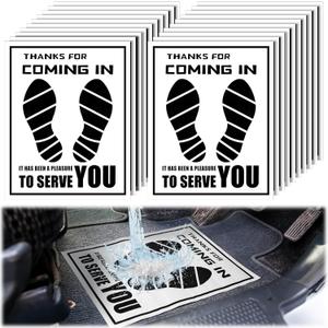 Frienda 500 Pcs Waterproof Paper Car Floor Mats Disposable Floor Pads Covered Plastic Film Automotive Foot Mat for Vehicle Supplies(White,20 x 15 Inch)