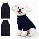 Small Dog Thermal Pullover Sweater, Classic Turtleneck Cable Knitwear Dog Clothes for Cold Weather Warm Pet Clothes for Chihuahua, Bulldog, Dachshund, Pug Navy Medium