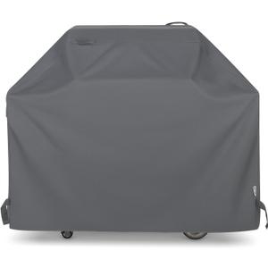 Unicook Gas Grill Cover for Outdoor Grill, 60 Inch BBQ Cover, Heavy Duty Waterproof, Fade Resistant Barbecue Protector Compatible with Weber Char-Broil Nexgrill BBQs up to 58" Wide, Gray