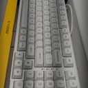 HUO JI E-Yooso Creamy Mechanical Keyboard Wired, Hot Swappable, Pre-lubed Linear Switches, Gasket Structure with Sound Dampening Foam, RGB Backlit, 99 Keys Custom Gaming Keyboard for PC/Mac,White