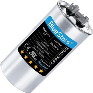 BlueStars 70+10 uF 70/10 MFD ±5% 370V/440VAC Dual Run Start Capacitor Air Conditioner CBB65 50/60Hz, 10000AFC - for AC Unit Fan Motor Start or Heat Pump or Condenser Straight Cool