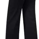 roswear Women's Wide Leg Jeans High Waisted Stretchy Denim Trouser Pants (Black, M)