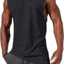 ZIWOCH Men's Sleeveless Tank Tops Crewneck Solid Loose Fit Shirt, Small