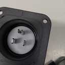 15 Amp Inlet, 125V Shore Power Inlet Power Inlet Port Plug NEMA 5-15P Male Receptacle RV Flanged Inlet with Waterproof Covers 2 Pole 3-Wire ETL Approved (No Cord)