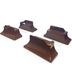 Stander Recliner Risers, Non-Slip Chair Lifters for Adults, Seniors, and Elderly, Low Profile Seat Raiser for Sitting and Standing Assistance, Compatible with Wooden Base Recliners, Set of 4, Brown