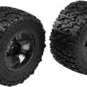 AMORIL 2PCS Assembled Wheel Set for RC Brushless Truck Mini 1/10 RZ001G-A,Part Number R11082
