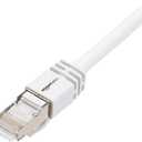 Amazon Basics RJ45 Cat 7 Ethernet Patch Internet Cable, 10 Gbps High-Speed, 600MHz, Double-Shielded, 50 Foot, White