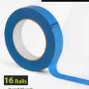 Lzerking Painters Tape 16 Rolls (Total 960 Yards) 0.94 Inch x 60 Yards Masking Tape Blue Paint Tape for Walls, Wood, Glass No Residue, Easy Tear