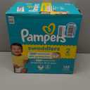 Pampers Swaddlers Diapers, Size 2 (10-22 lbs), 148 Count, Absorbent, Keeps Baby Dry and Comfortable, Skin Safe Disposable Baby Diaper 