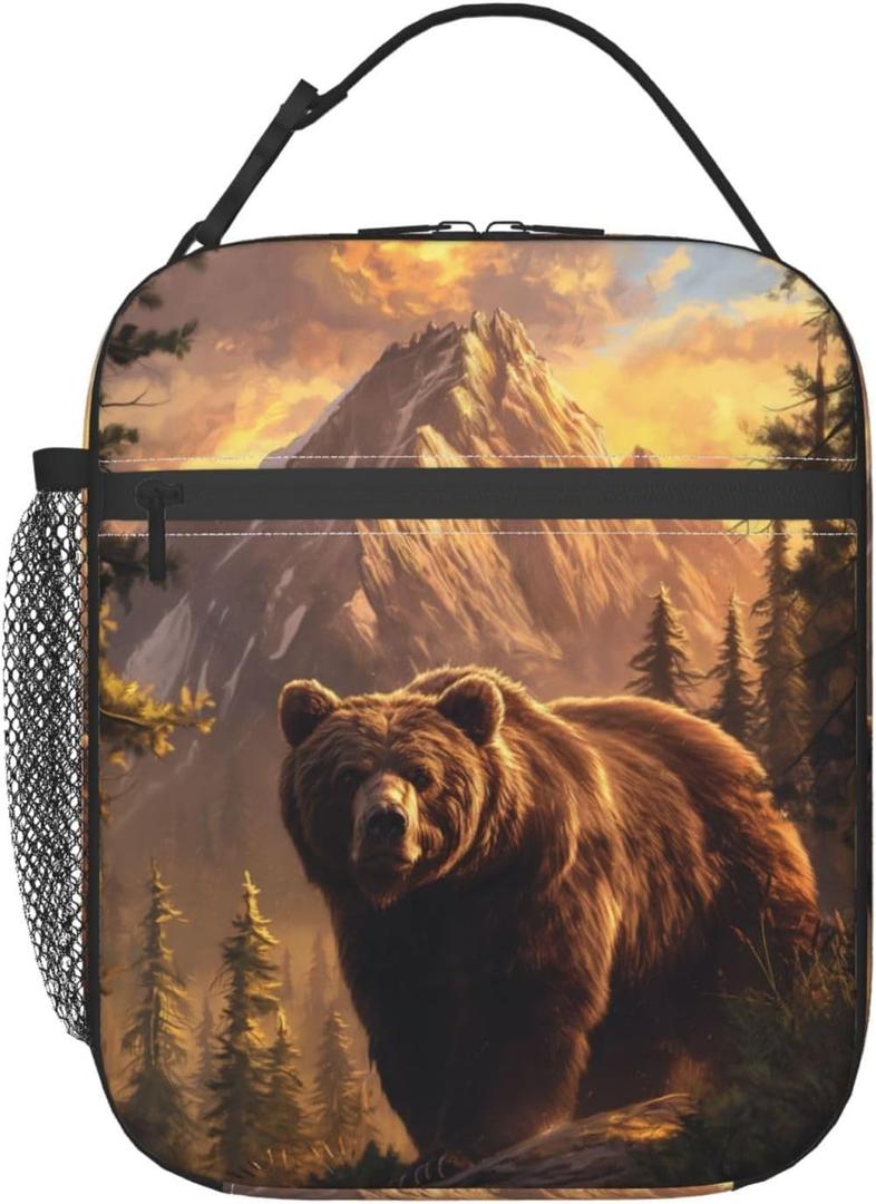 Bear Lunch Box for Adults Women Girls Boys Kids Animal Lunch Box Insulated Cooler Reusable Lunch Bag Container Gifts for Work Office Picnic Travel School (One Size) Bear Lunch Box for Adults Women Girls Boys Kids Animal Lunch Box Insulated Cooler Reusable Lunch Bag Container Gifts for Work Office Picnic Travel School (One Size)