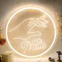 Nail LED Neon Sign, Hand Accent USB Powered Decorative Light Nail Salon Decor for Beauty Studio Shop Bedroom Home Wall Table Beauty Theme Light Up Sign 11.8 x 11.8 In