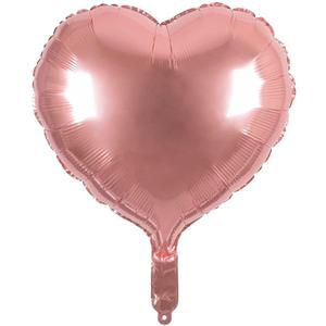 Boland - Heart balloon, size 40 x 45 cm, balloon, suitable for air and helium, includes a straw to inflate it, decoration, gift, birthday (Ros)