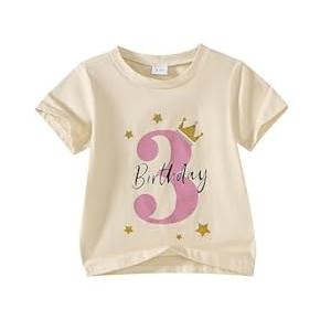 Baby Girl Birthday Outfit One/Two/Three Birthday Shirt 1-3 Year Old Girls Birthday Gift