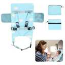 Baby Travel Bed, Baby Airplane Bed, Toddler Airplane Seat Extender Bed, Portable Infant Travel Bed with Side Pockets, Kids Plane Bed, Baby Travel Essentials Flying Travel for 1-12 Month Old Baby