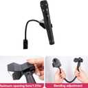 Gooseneck Microphone Stand with Crab Clamp, 11.8 Inch Flexible Adjustable Desk Arm with Microphone Clip for Music Recording Equipment and Live Broadcast Accessories