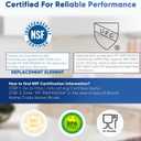 PUREPLUS PRO 5231JA2006A NSF/ANSI 53&42 Certified Refrigerator Water Filter Replacement for LG LT600P kenmore 469990, 9990, R-9990, FML-2, RWF1000A, LSC27931ST, LFX25960ST, 3Pack