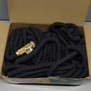 Flexi Hose Lightweight Expandable Garden Hose, 100FT -Retractable Garden Hose, Water Hose - No-Kink Flexibility, 3/4 Inch Solid Brass Fittings and Double Latex Core (Black)