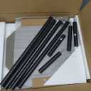 QLHousesuoH Side Table, Octagonal End Table for Small Spaces, Nightstand with 2 Storage Shelves, Small Table Stand for Bedroom, Living Room, Outdoor Balcony(Gray)