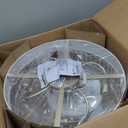 20" Gold Fandelier Ceiling Fan with Lights, Mid Century Gold Caged Ceiling Fans with Lights and Remote, Crystal with 6 Speeds for Bedroom, Living Room, Kitchen