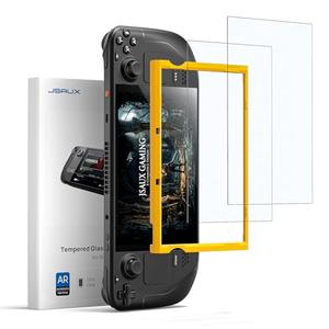 JSAUX 2-Pack Obsidian AR Screen Protector for Steam Deck, Anti-Reflection & Ultra Clear 10H Hardness Easy to Install with Guide Frame Scratch Resistant Tempered Glass for Steam Deck LCD & OLED