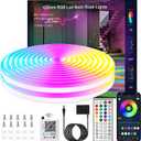 16.4FT Neon Rope Lights,RGB LED Strip Lights,App Control,IR Remote,Music Syncing,Outdoor IP67 Waterproof,Flexible Led Rope Lights,Cuttable,for Bedroom,Gaming,Party,Outdoors Decor