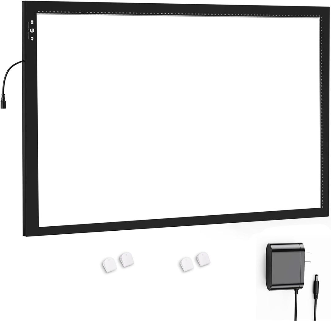 HSK A1 LED Artist tracing Light Box Copy Table, Adjustable High Brightness Light Pad for Tatto Drawing, Sketching, Animation,Diamond Painting Accessories, 23.4 x 33.1 inches