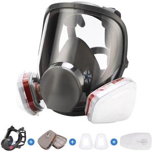 6800 Reusable Respirator Mask with Filters, Full Face Respirtor Organic Vapor Cover Mask, Dustproof Face Cover for Paint Spray,Chemical Work Protection
