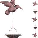 URGRDNELFS Rain Chain - 8.5 FT Durable Coated Metal Rain Chain for Gutters - Heavy Premium Rain Gutter Chain Downspout Replacement for Outside Drainage