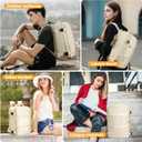 JBAOWEI Large 40L Travel Backpack  Airline & Flight Approved Carry-On Luggage, Waterproof, Durable & Lightweight Design for College, Outdoor Sports & Weekend Getaways  Cream