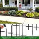24.3ft(L) x 32.3in(H) 10 Panels Metal Decorative Garden Fence