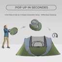 4/6 Person Easy Pop Up Tent,Camping Tent with Skylight and Rainfly,Waterproof,Quick Setup-Instant Tents for Camping Outdoor