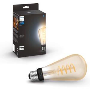 Philips Hue Smart 60W ST23 Filament LED Bulb - White Ambiance Warm-to-Cool White Light - 1 Pack - 550LM - E26 - Indoor - Control with Hue App - Works with Alexa, Google Assistant and Apple Homekit