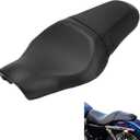 Motorcycle 2-Up Driver Passenger Seats Front Rear Sportster Seat Cushion Pad Black Leather Replacement for Harley Davidson Sportster Iron 883 1200 48 72 XL XR Custom 2004-Up