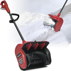 Cordless Snow Shovel Compatible with Milwaukee M18 18V Battery, 11" Brushless Motor Electric Snow Shovel for Driveway Max 20' Throw Distance, Electric Snow Thrower for Patio Deck Driveway(Tool Only) (Red)
