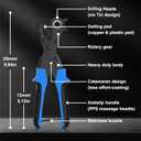 Diyife Professional Leather Hole Puncher, Full Set Punch Tool Kits for Belt, Watch Band, Shoe, Crafting, Handbag Straps, Fabric, with Extra Punch Plates and Ruler, Multi Hole Sizes Make - Blue