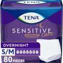 Tena Sensitive Care Overnight Incontinence Underwear for Women, Bladder Control and Postpartum, Small/Medium, 80 Count (Waist Size: 25in-35in)