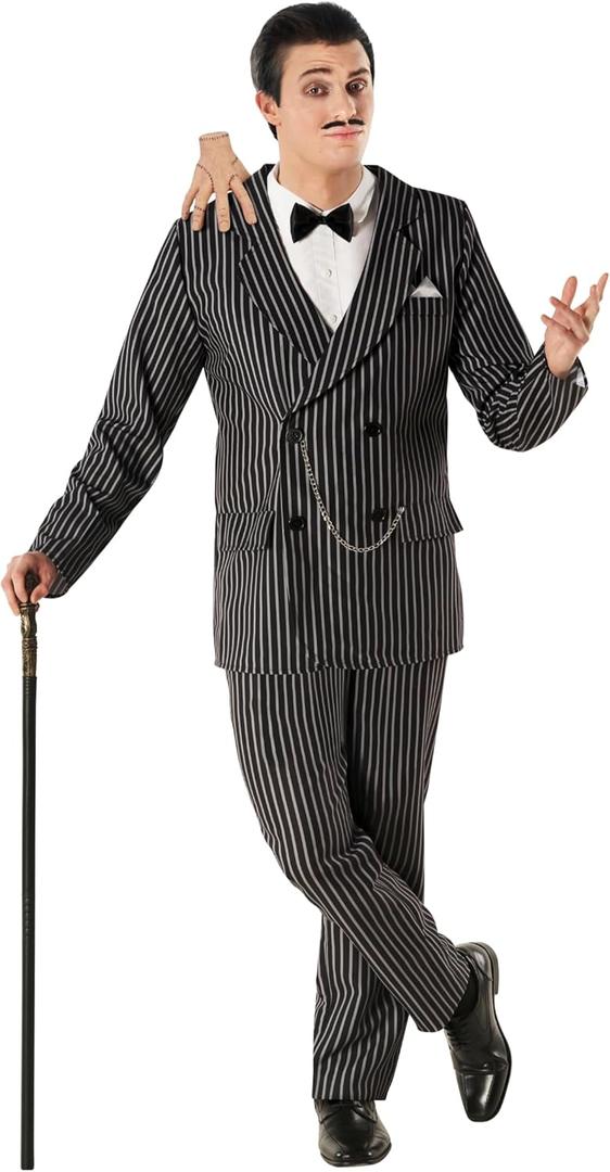 Morph 1920s Gangster Costume Men, Gangster Striped Suit, Halloween Costumes for Men Halloween Costumes Adult (X-Large)