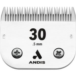 Andis 64260 ceramicEDGE Detachable Blade Size 30 Carbon Steel Pet Clipper Blade, 1/50" Cut Length, Professional Grooming Performance